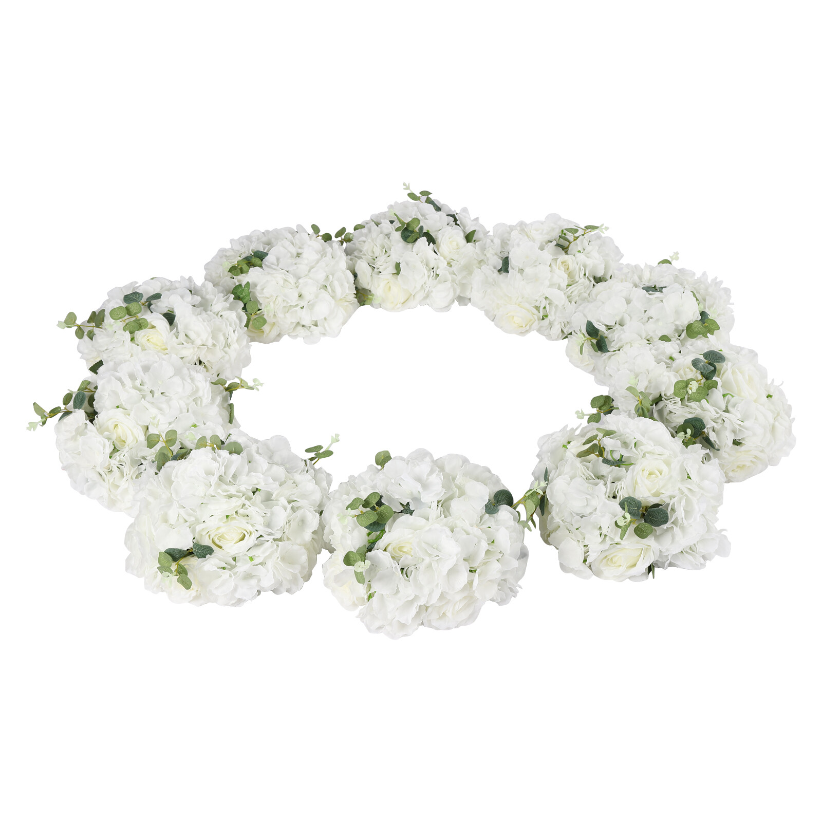 10X Artificial Flower Ball 12 Heads Wedding Flower Balls for Centerpieces