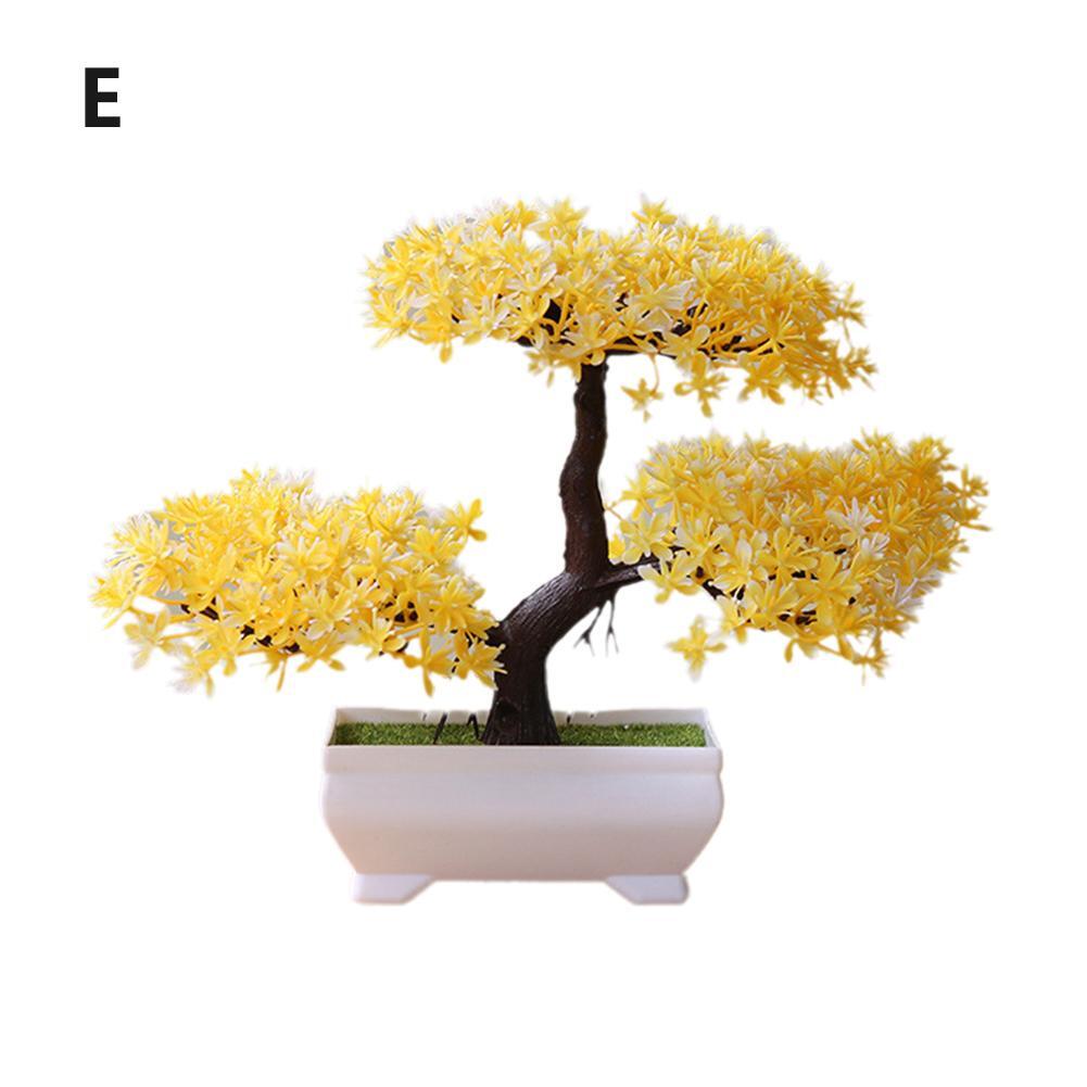 Bonsai Simulation Artificial Plants Flowers In Pots Home Office Fake Tree Decor