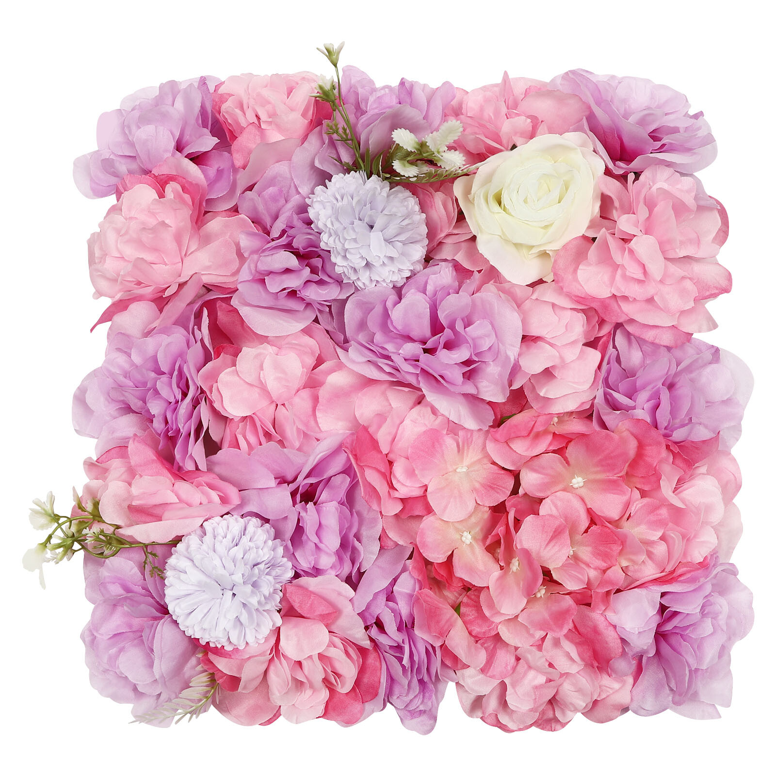 12pcs Artificial Silk Rose Flowers 3D Backdrop Wall for Wedding Party Decoration