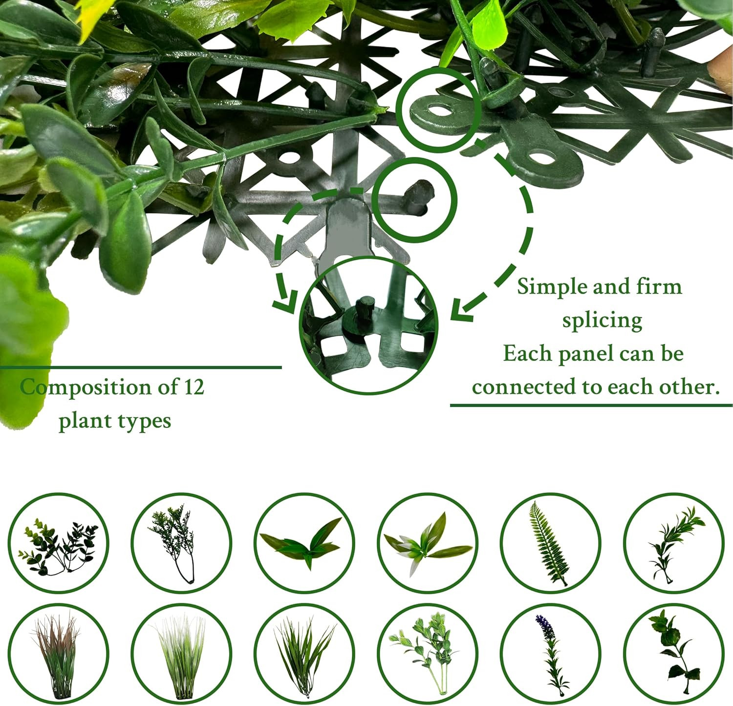 Artificial Boxwood Topiary Hedges Panels: 20” X 20” 8P Uv-Protected Privacy Fa