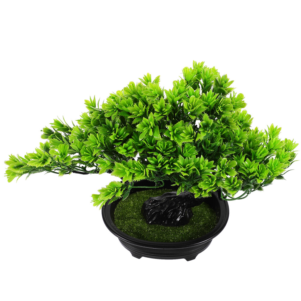 Desk Plants Fake Bonsai Tree Japanese Faux Trees Potted Pine Porch