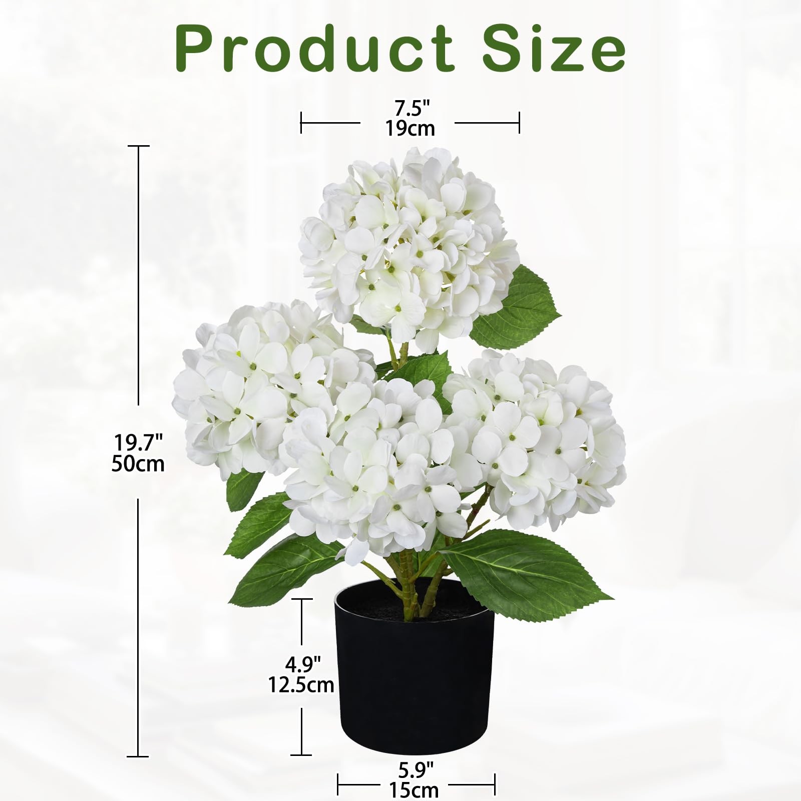 Artificial Cyclamen Flowers Plant Potted Silk Arrangement in White Pot