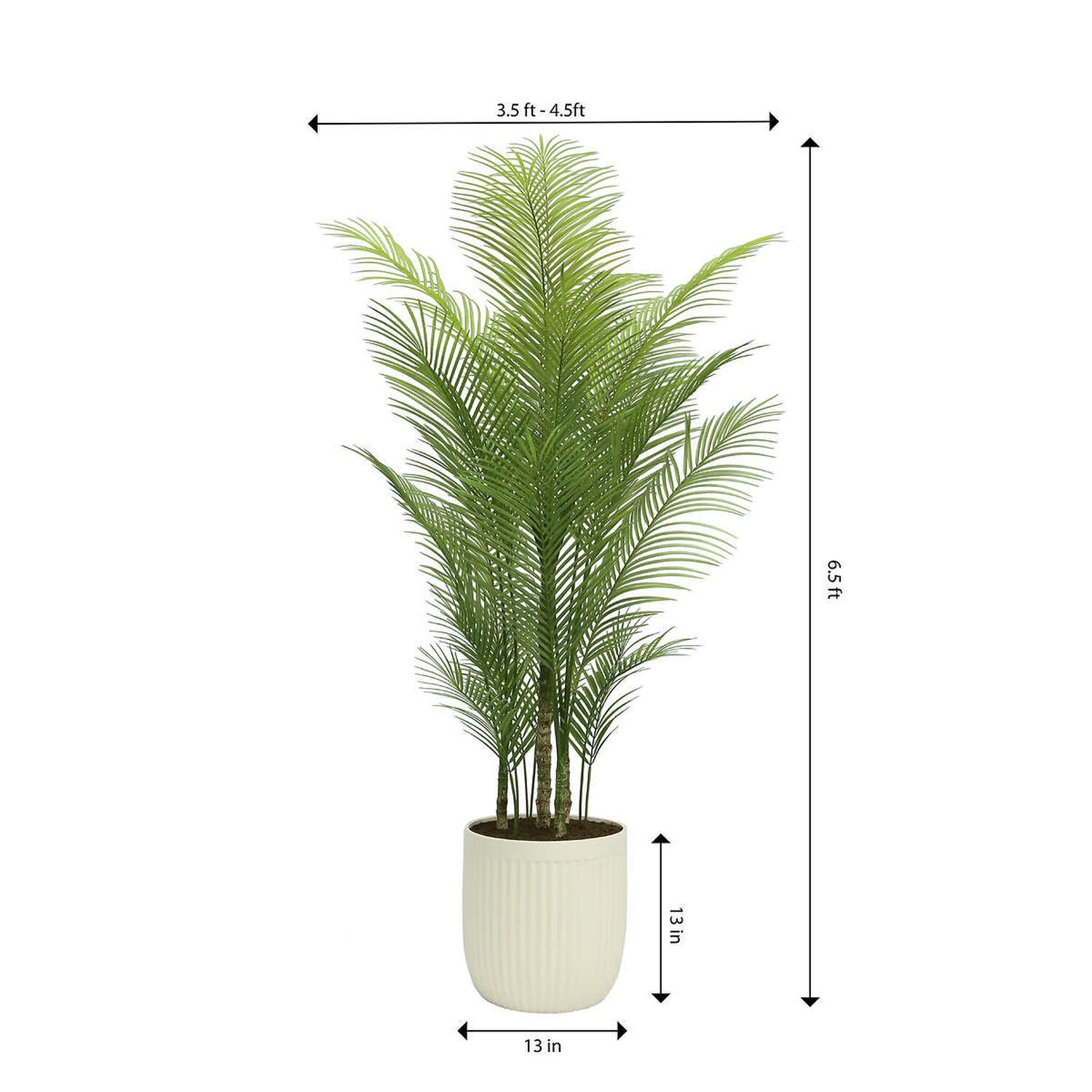 PALM TREE FAUX INDOOR PLANT FOR INDOORS ARTIFICIAL FAKE IN POT REALISTIC 6.5 FT