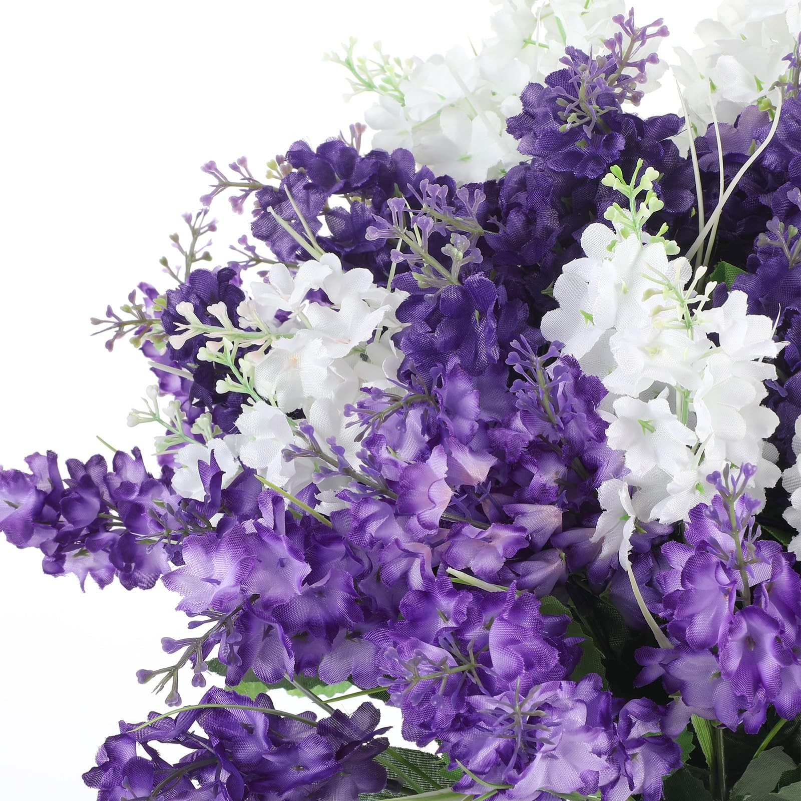 12 Pcs Artificial Flowers Outdoor, 14” Fake Silk Hyacinth Flowers UV Resista…