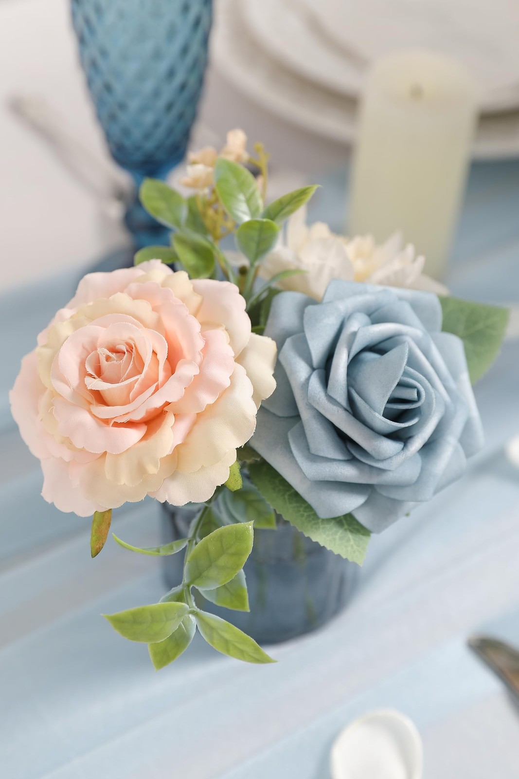Artificial Flowers Combo Box Set For DIY Wedding Bouquets Centerpiece Decor