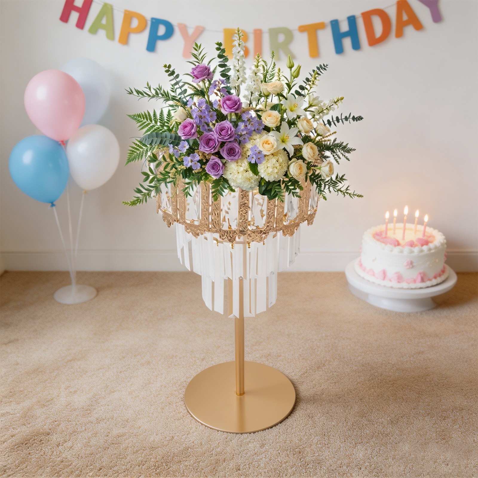 Flower Stand Centerpiece for Birthday Party Weddings Decoration Flowers Stand