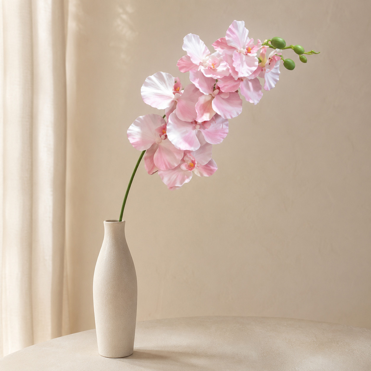 Pink Artificial Phalaenopsis Orchid Stem Faux Orchid Flower Long Stem Home Decor