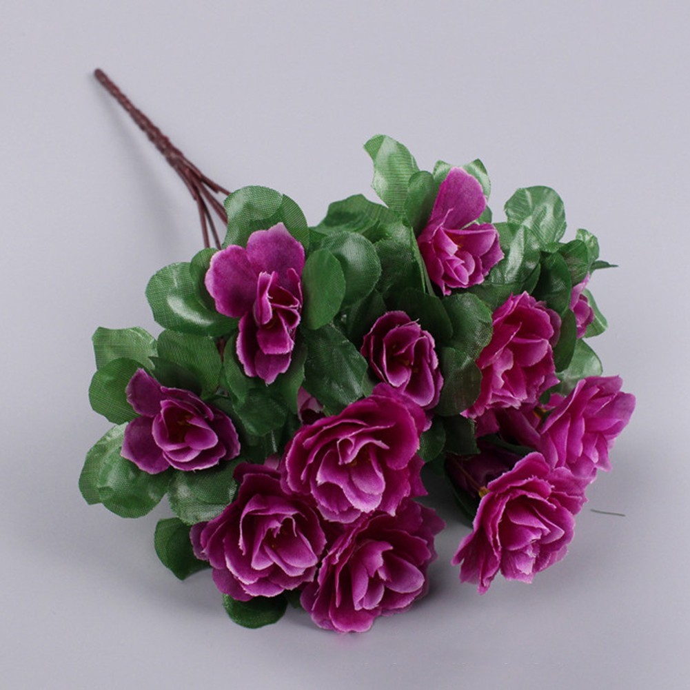Artificial Azalea Flowers for Vase and Table Decor with Flexible Stems