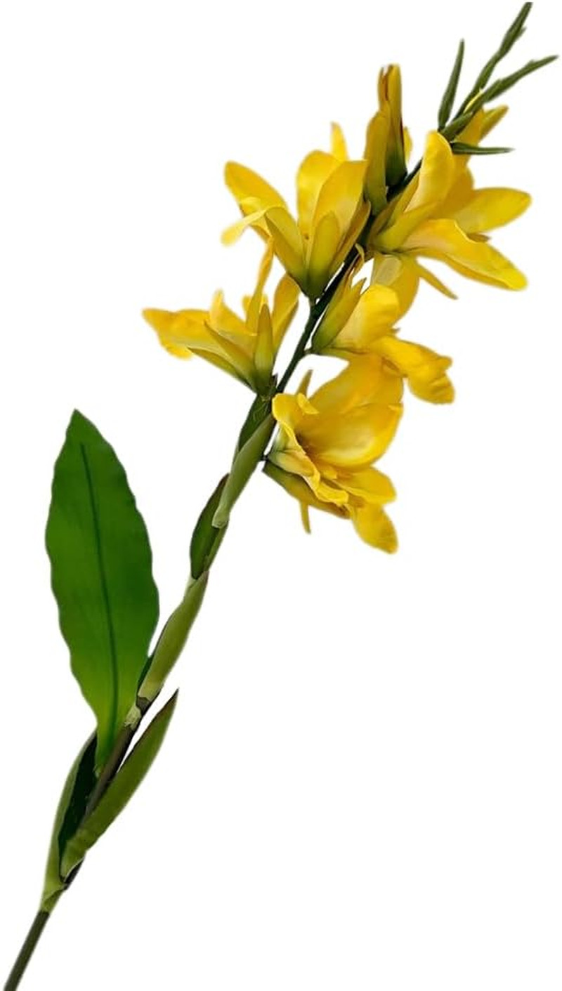 Yellow Canna Lily Silk Flowers, 42.5″ – 2-Pack for Home & Commercial Decor