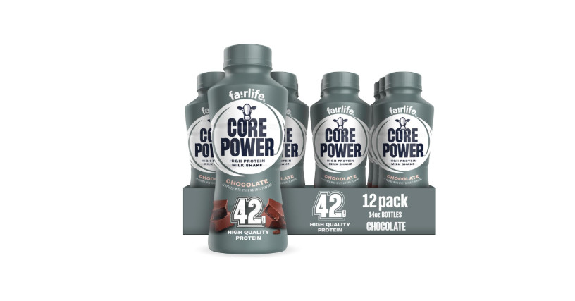 Core Power High Protein Shake, Chocolate 42G Bottles, 14 fl oz 12 Pack