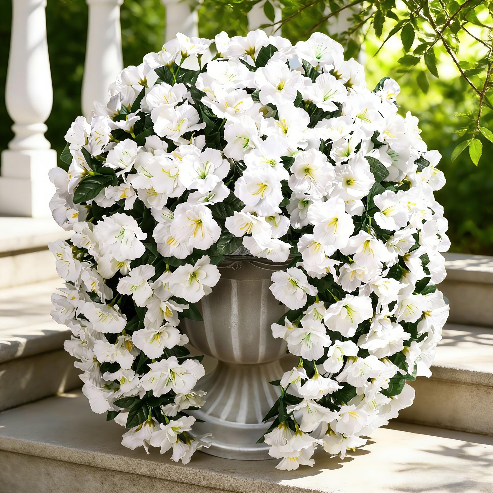 Hibiscus Artificial Fake Hanging Flowers Plants for Outdoor Spring Decoration…
