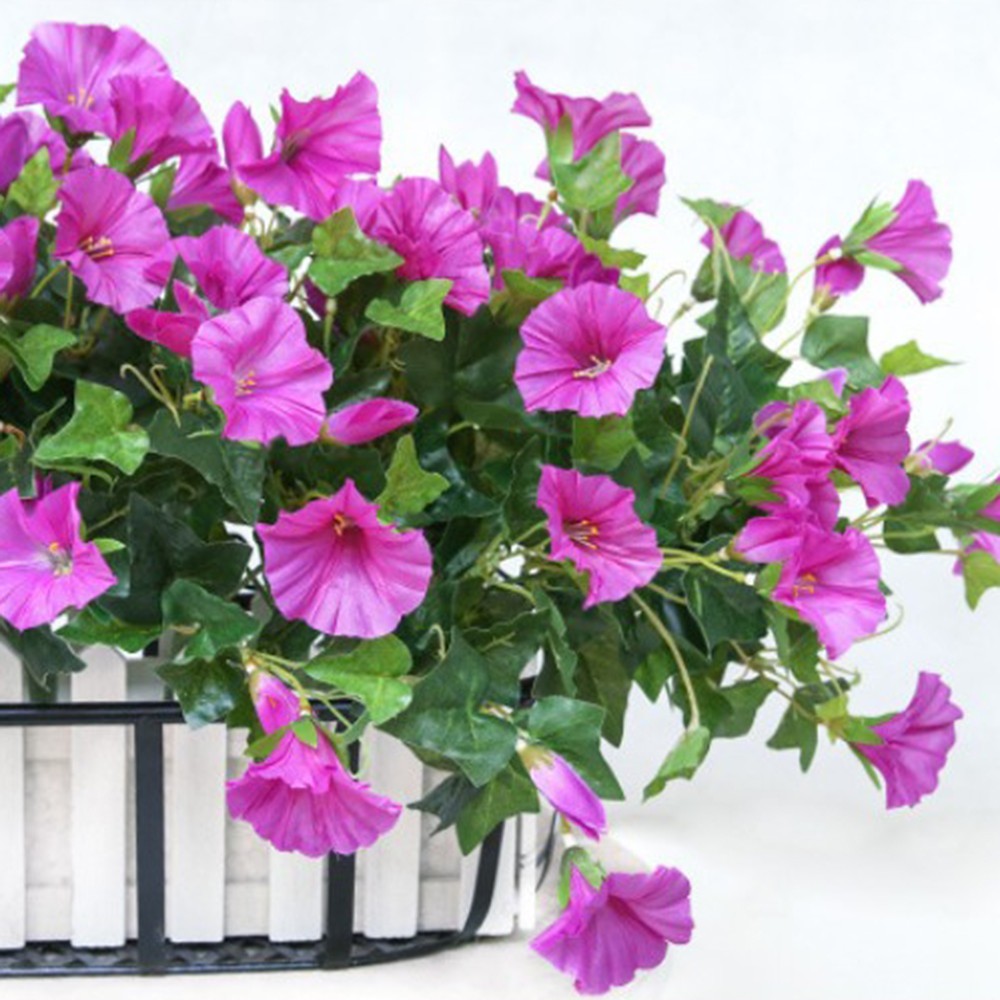 Artificial Morning Glory Simulation Home Silk cloth Vibrantly 35cm Decor