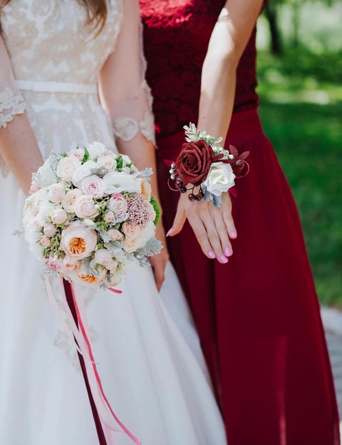 Set of 2 Wrist Corsage Wristlet for Wedding Bridesmaid Mother Grandmother for…