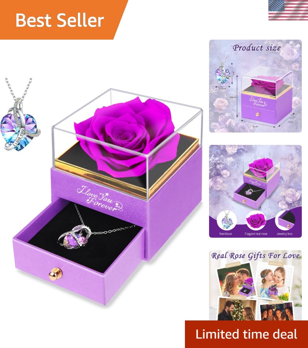 Preserved Flower Rose Gift for Women – Roses for Girlfriend, Grandma, Mom, Wife