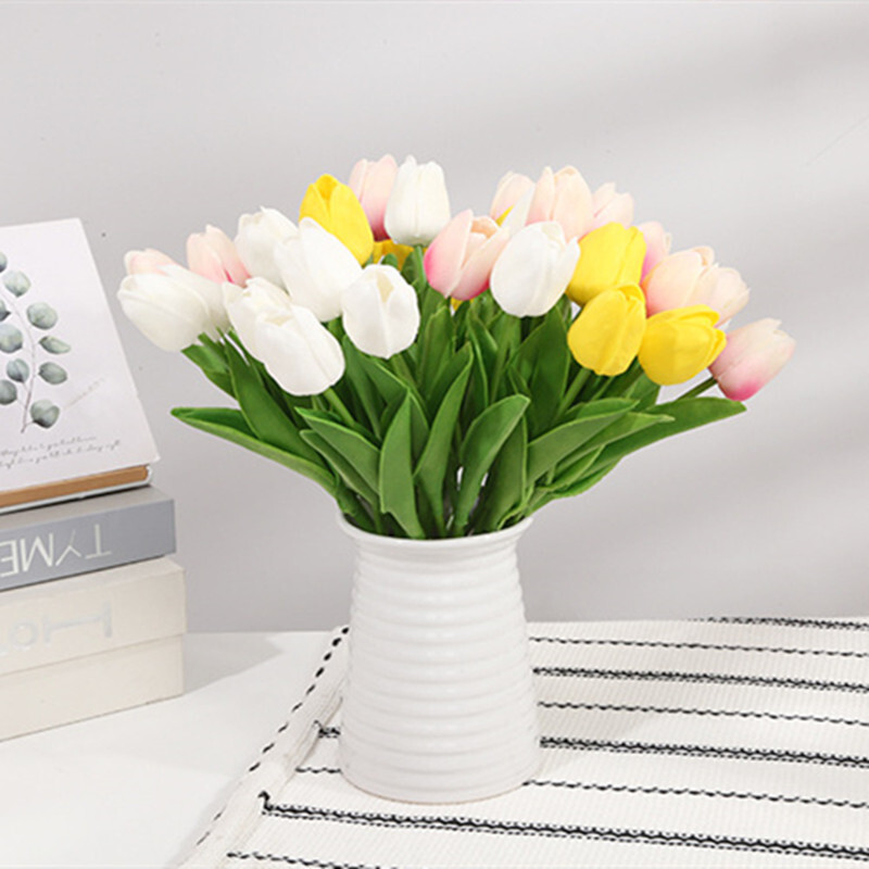 30× Artificial Lifelike Tulip Flowers Bouquet for Wedding Party Home Decor USA