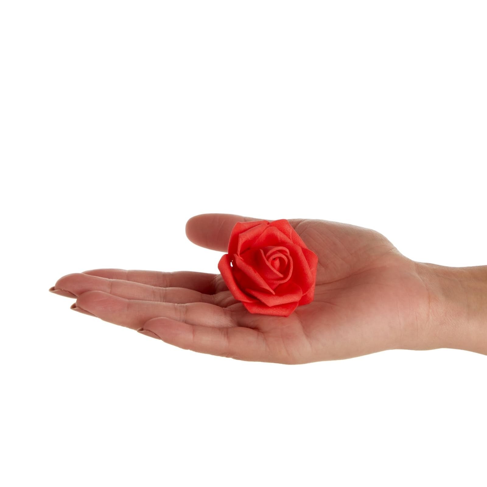 200 PCS Red Foam Rose Head 2 Inch Bulk Artificial Fake Floral Craft Wedding