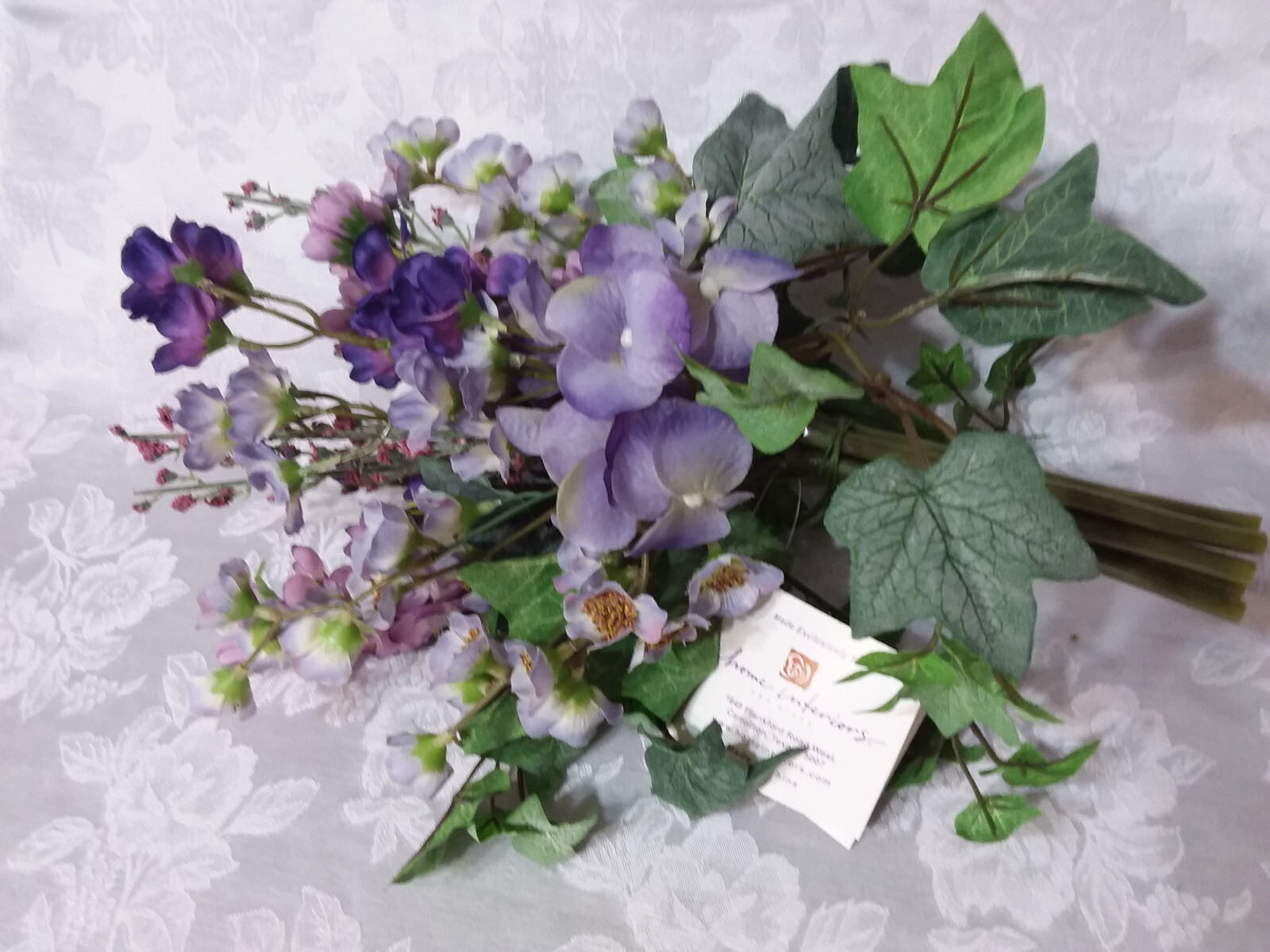 Home Interiors Purple Wildflower Floral Standing Bouquet/ Lavender, Plum/New