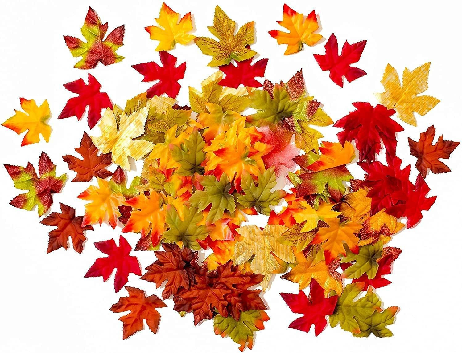 Leaves Orange Color Variety Decorative Scatter for Centerpieces, Autumn Decor, a