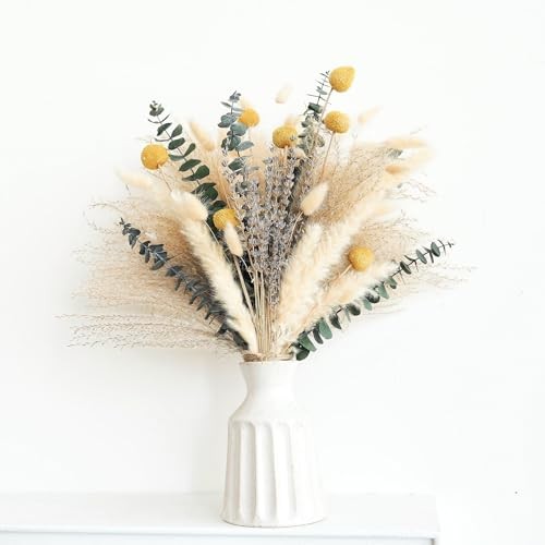 Dried Pampas Grass Bouquet – Boho Pampas Grass Decor for Home, Vase Fillers & C