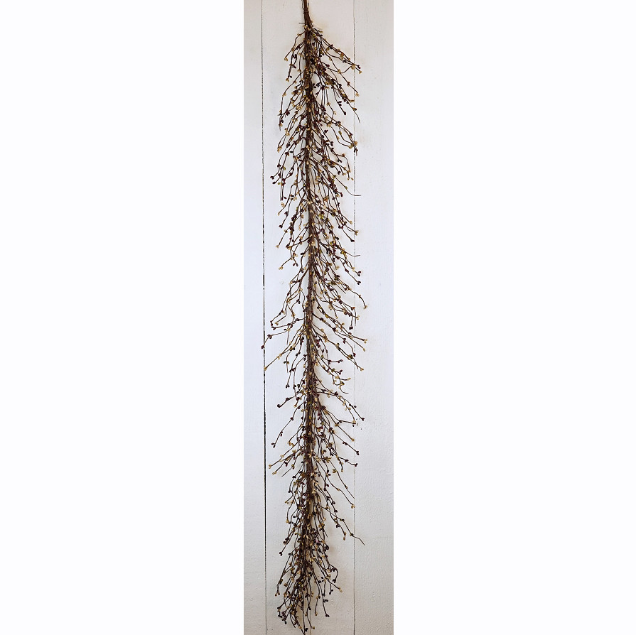 Pip Berry Garland in Oaklawn – 4.5′ / 4.5 FT / 54″ – Burgundy Green Brown Tan