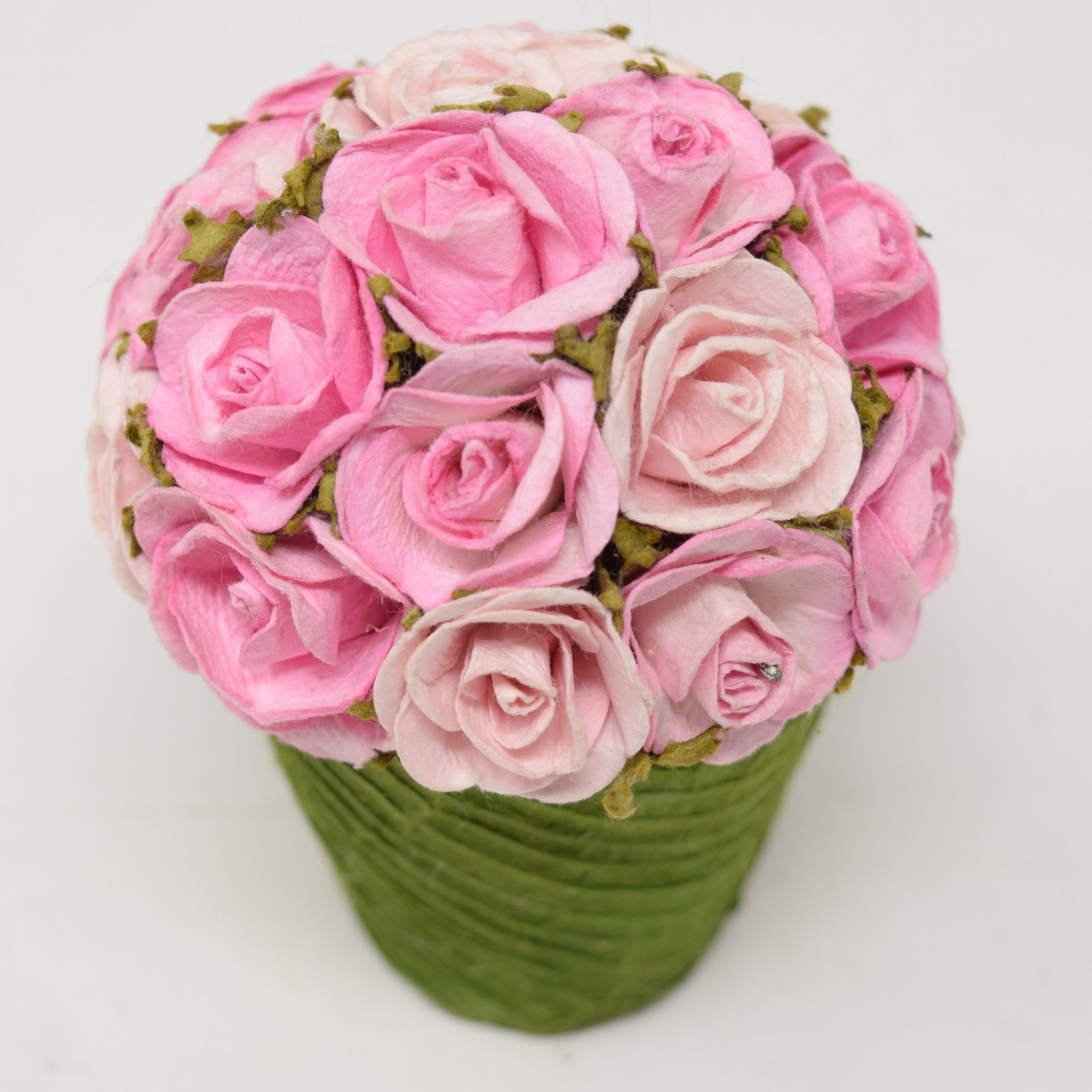 Rose Floral Cupcake Trinket Gift Box Flower Pot Fabric Cardboard Hidden Storage