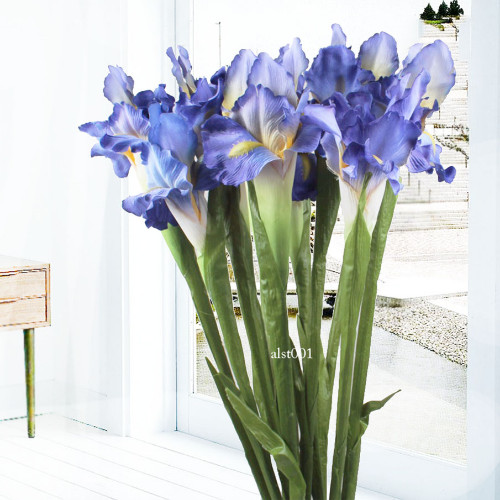 5pcs Iris Artificial Flower Decorative Fake Flowers Silk Flower for Home Decor