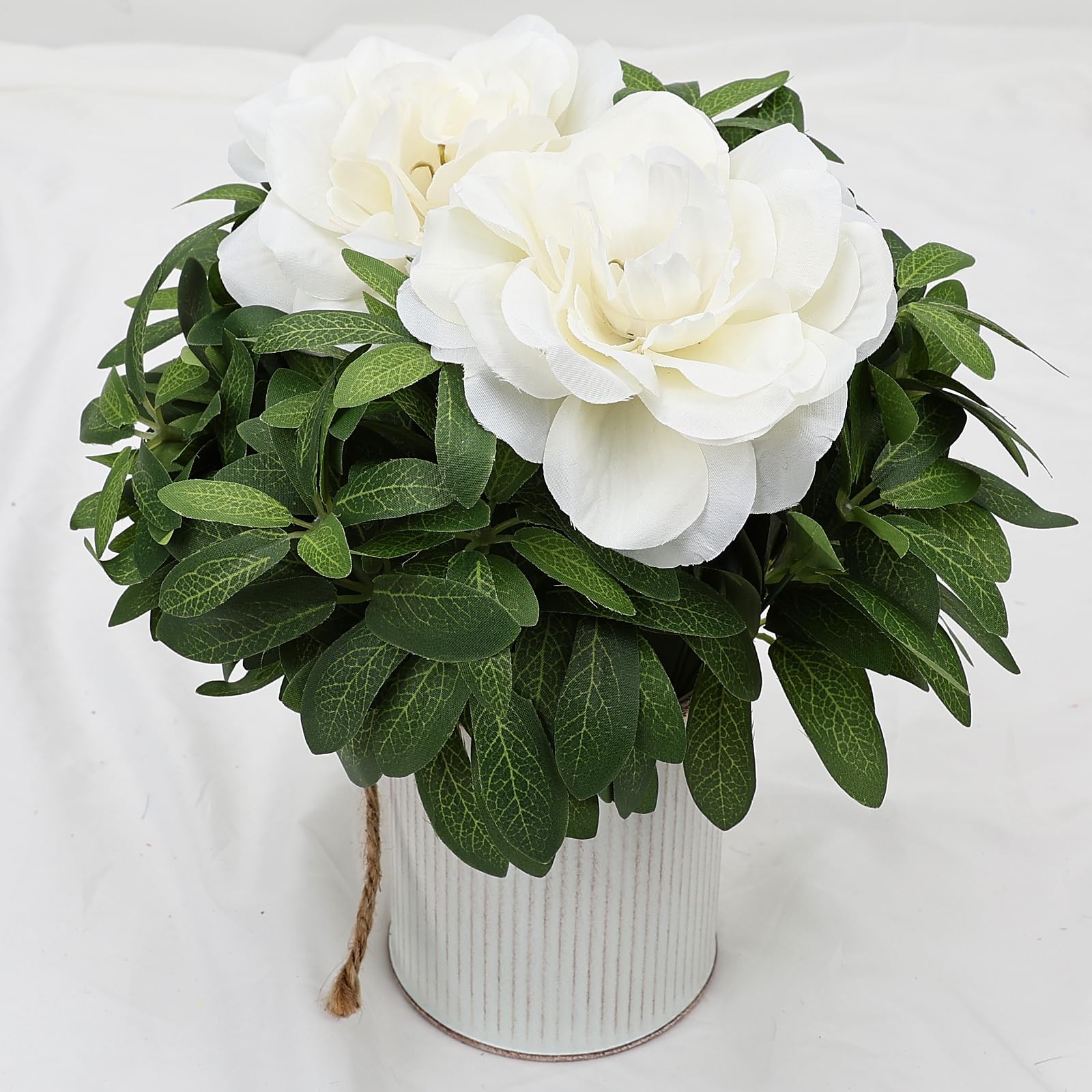 50 PCS White Artificial Silk Rose Flower Heads Faux Floral Wedding Decor