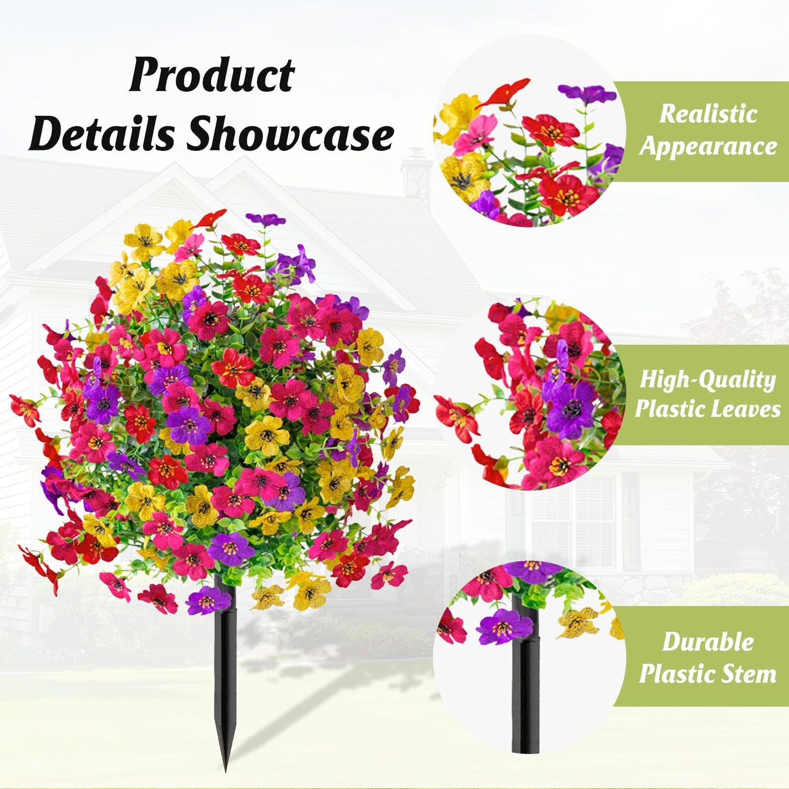 Artificial Daisy Topiary Ball Trees, 1 Set of Silk Colorful Resistant Realist…