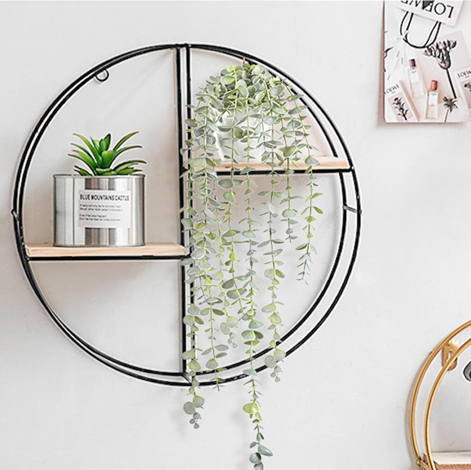 Decorative Hanging Plants for Shelf, Faux Ivy Eucalyptus Vine, Fake Greenery in