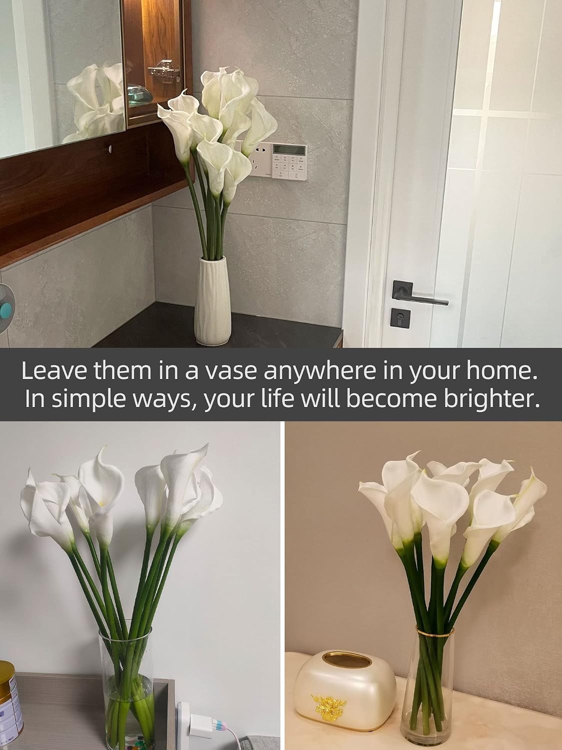 Wedding Office Home Decor: 26″ Artificial Calla Lilies