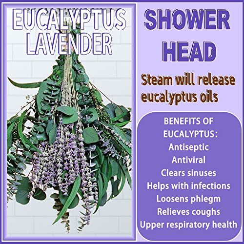 52 Pcs Mix Dried Eucalyptus and Lavender Flowers Bundles for Shower, 17 Inch