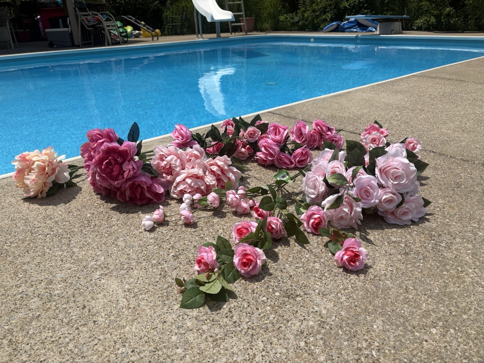 Artificial Flowers Lot Large Mixed Pink Peony And Rose Bundle
