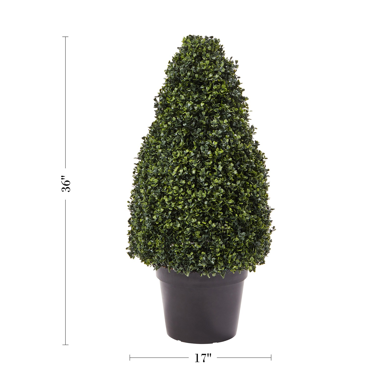 Artificial Boxwood Topiary 36 In Tower Style Faux Plant Pot-Decorative Realistic
