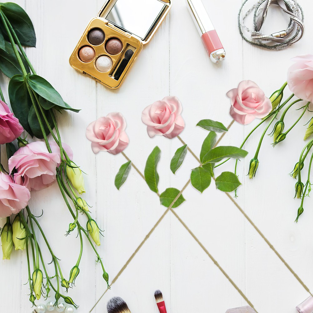 10Pcs Floral Wire Stems Green Flexible Artificial Flower Rods for Craft Making
