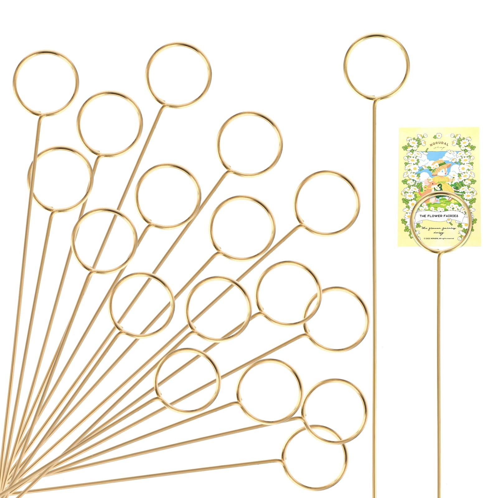 20 Pcs Table Number Holders Gold Place Card Holders for Tables Metal Floral P…