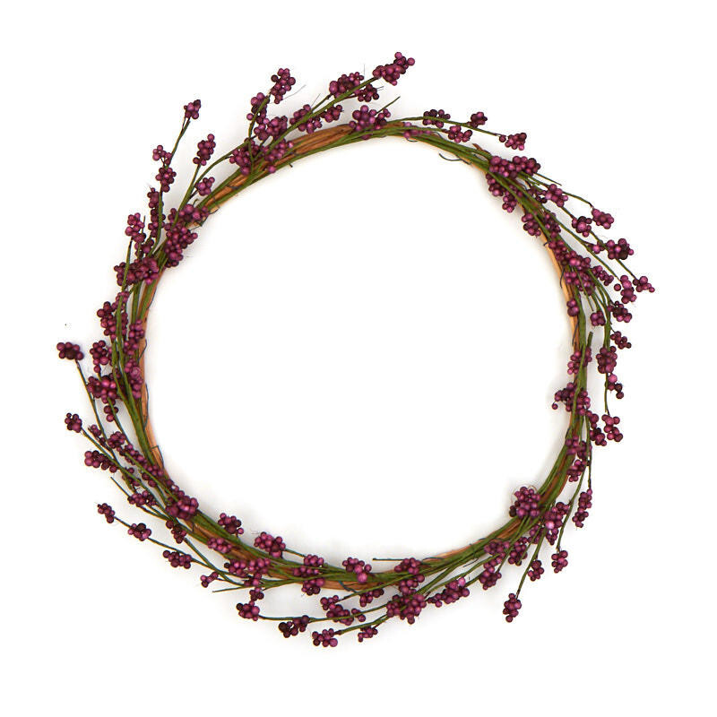 Set of 4 Small 9″ Purple Artificial Berry Cluster Wreaths