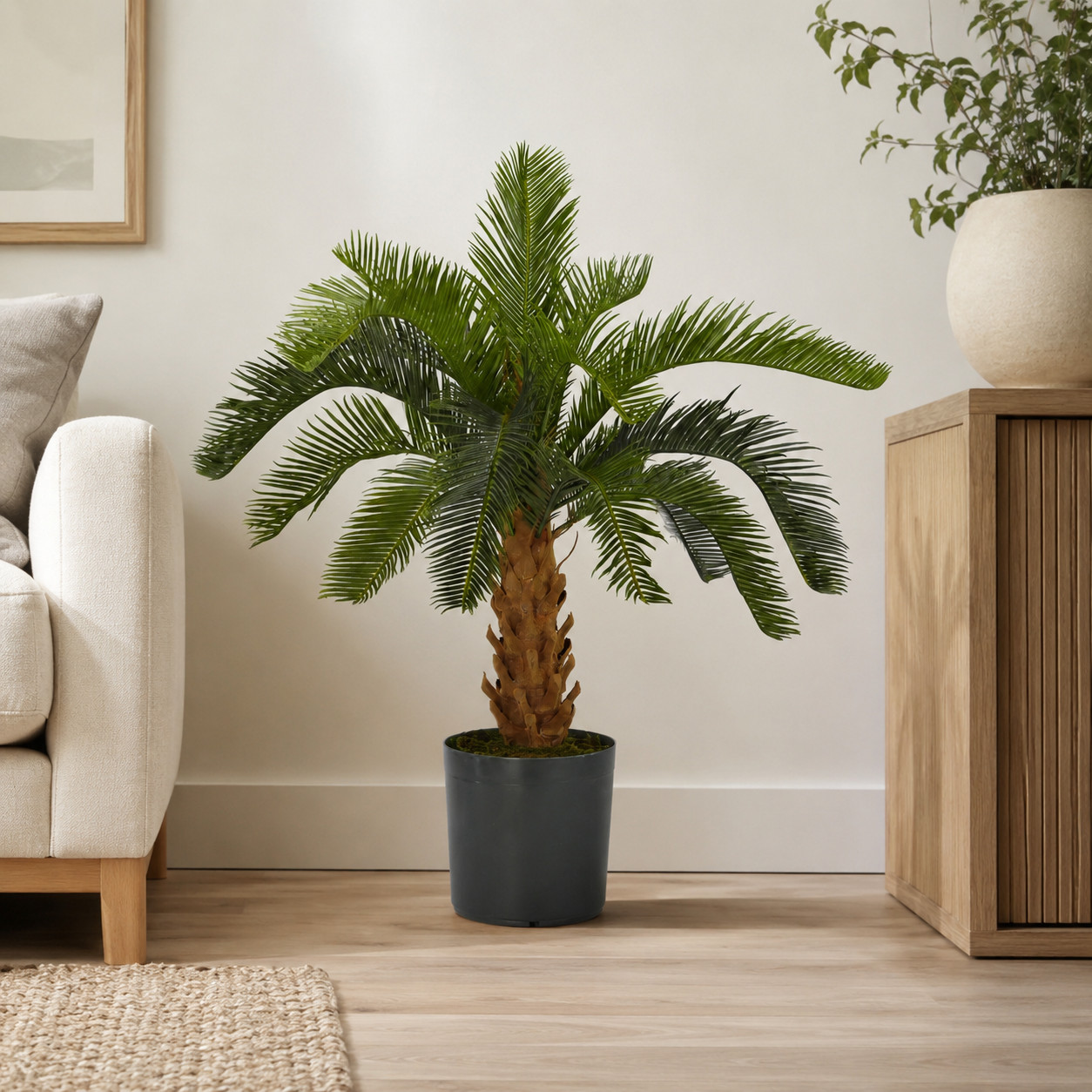 28″ Plastic Cycas (Foam Trunk) Tree w/16 Lvs
