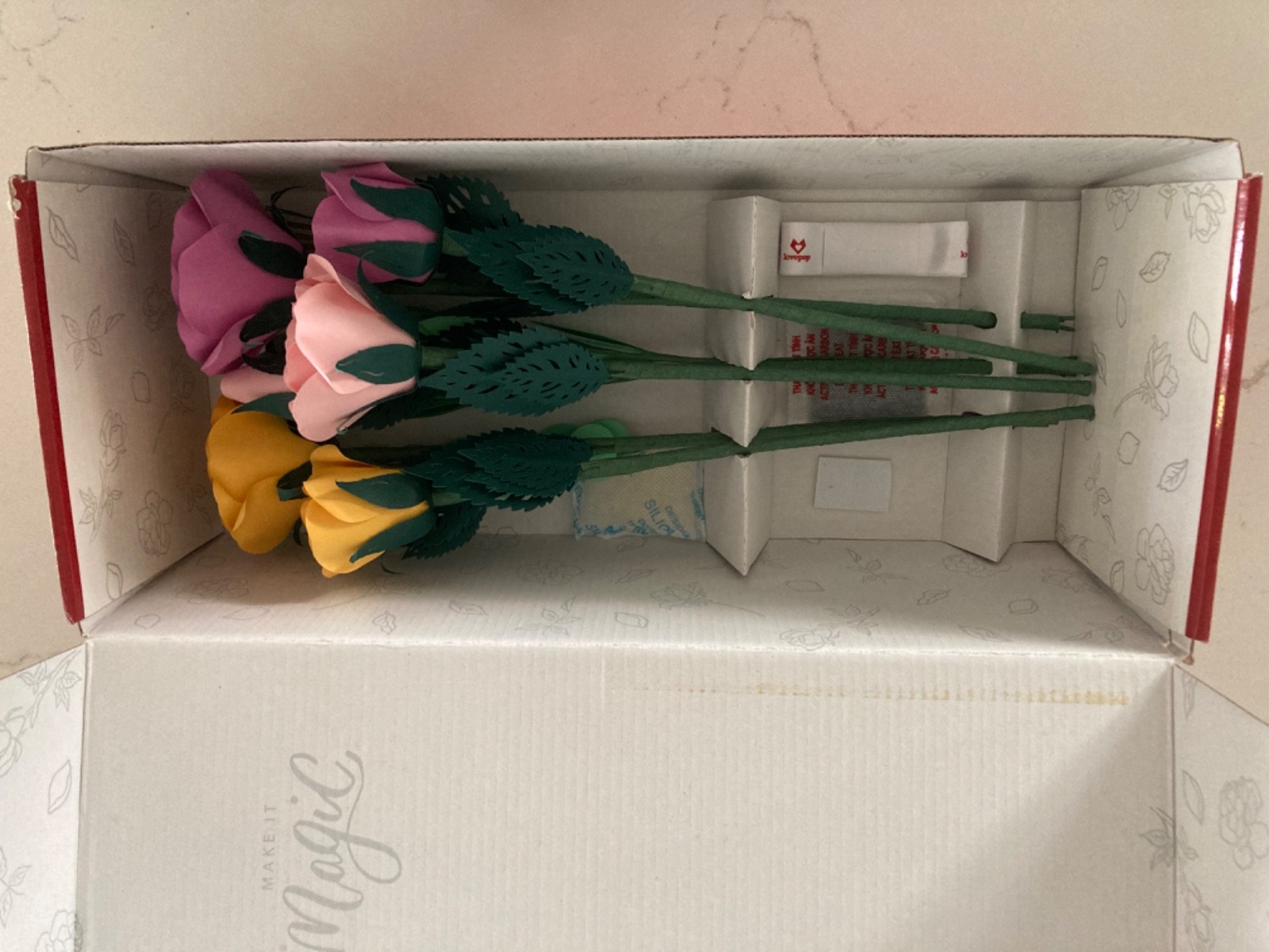 lovepop handcrafted paper rose flower arrangement