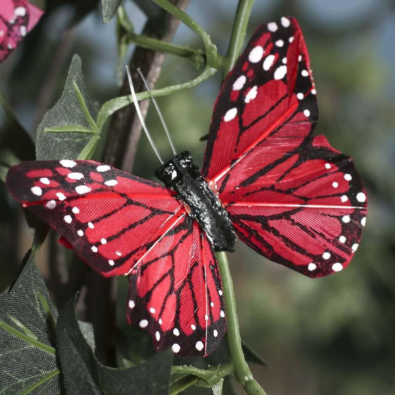 Group of 24 Realistic Artificial 2-3/4″ Monarch Butterflies in Rich Jewel Colors