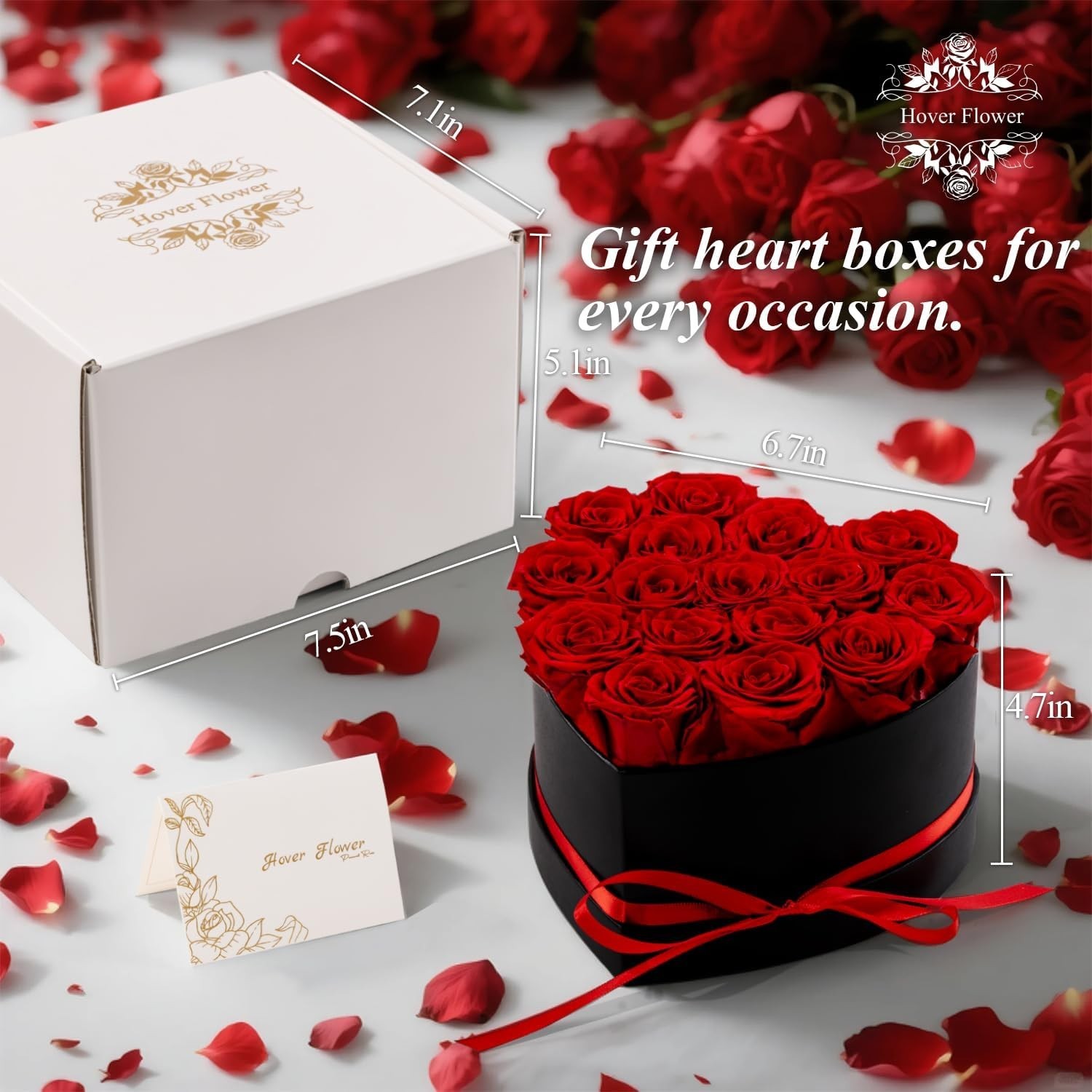 Forver Preserved Roses in a Box, Flowers for Her,Eternal Roses Preserved Flowers