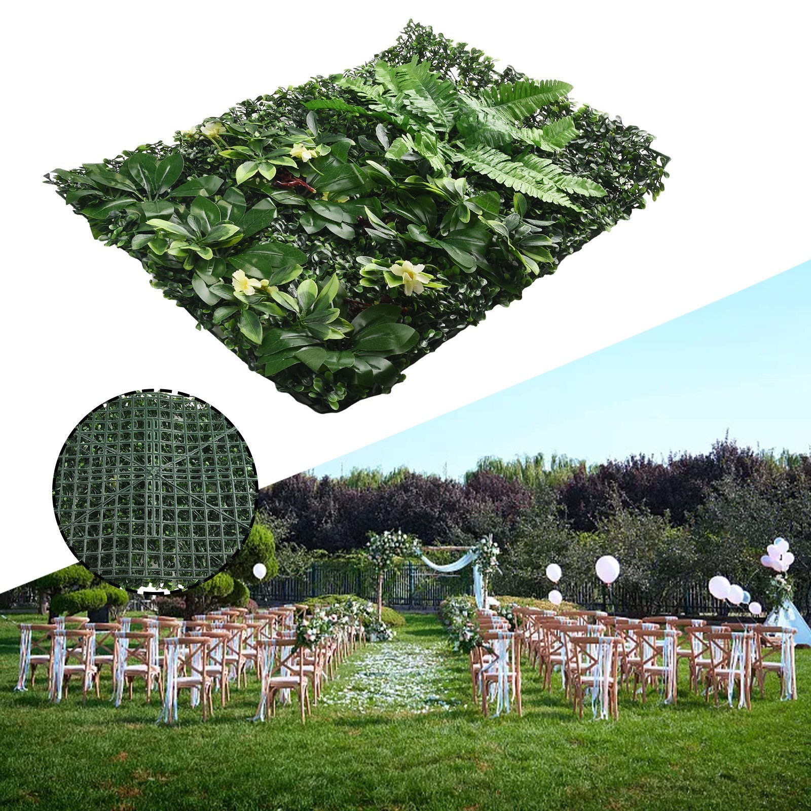 Create a Refreshing Feel with Artificial Green Grass Square Plastic Lawn Plants