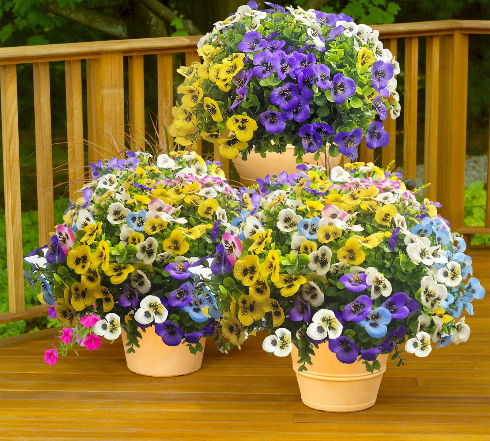 New Best Artificial Flowers for Outdoors Fake Plants, 12pcs Plants Outdoor UV