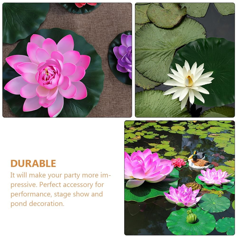 Lily Pads for Ponds Artificial Floating Foam Lotus Leaves, 2PCS Realistic Wat…