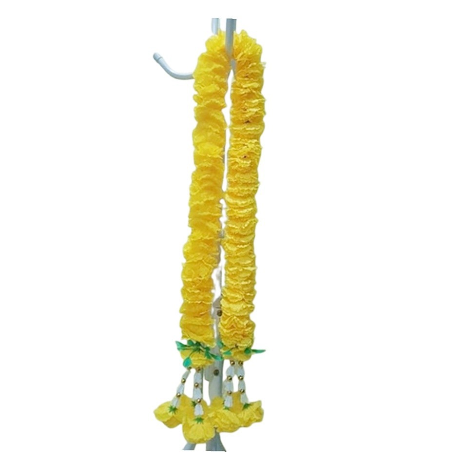 Strands of Artificial Marigold Flowers Length Excluding Strands: 1 Meter Decor