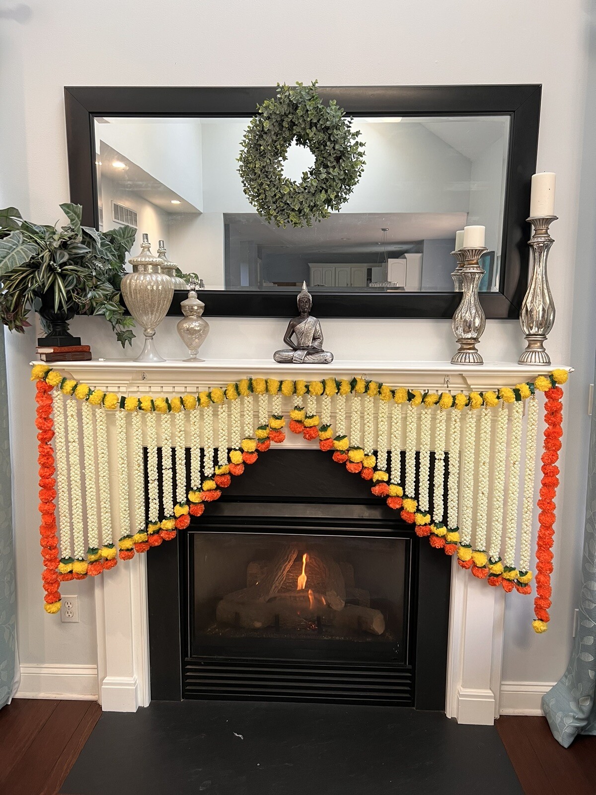 6 Feet Marigold heavyduty backdrop Toran garland indian wedding diwali decor