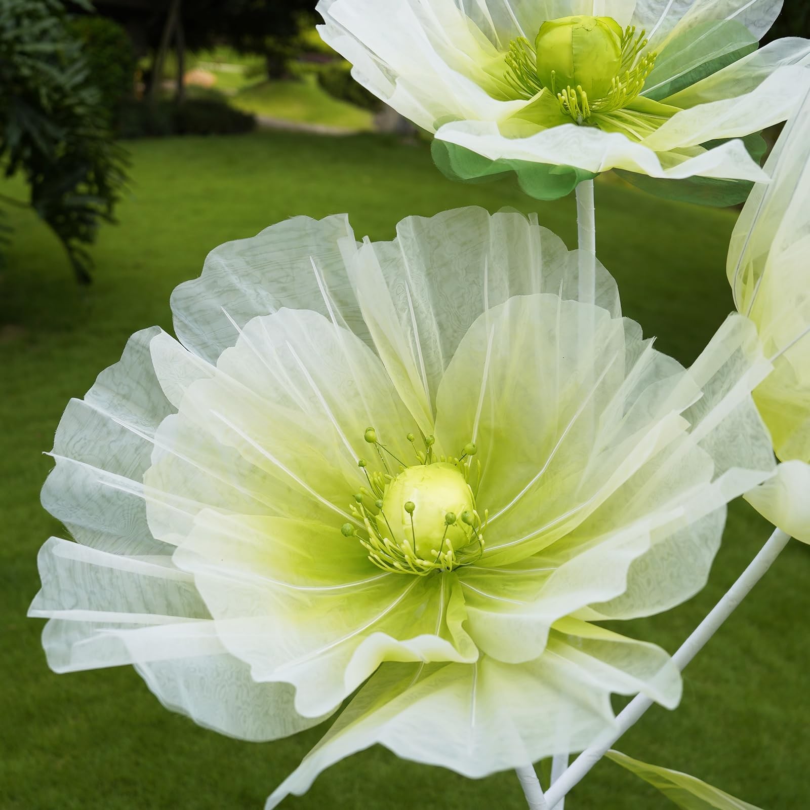 Giant Artificial Flower Decor with Stand,Oversized Freestanding Gradient Stat…