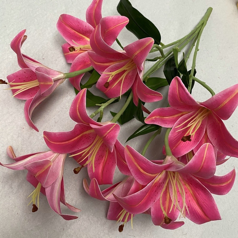for real Touch Artificial for lily Flowers for Wedding Decor Photography 59cm