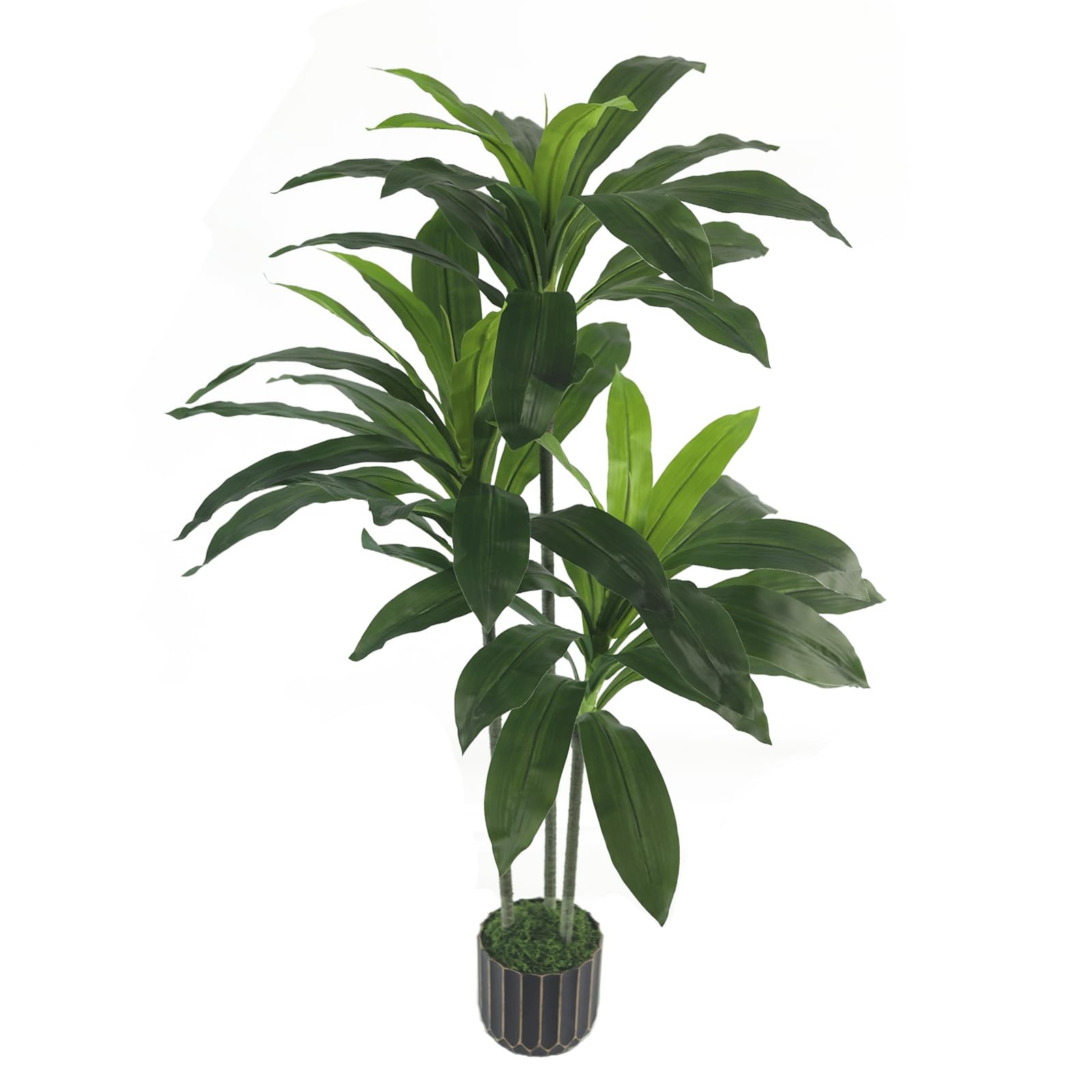 Artificial Plants Indoor – 4ft Artificial Dracaena Tree – Fake Tree Realistic…