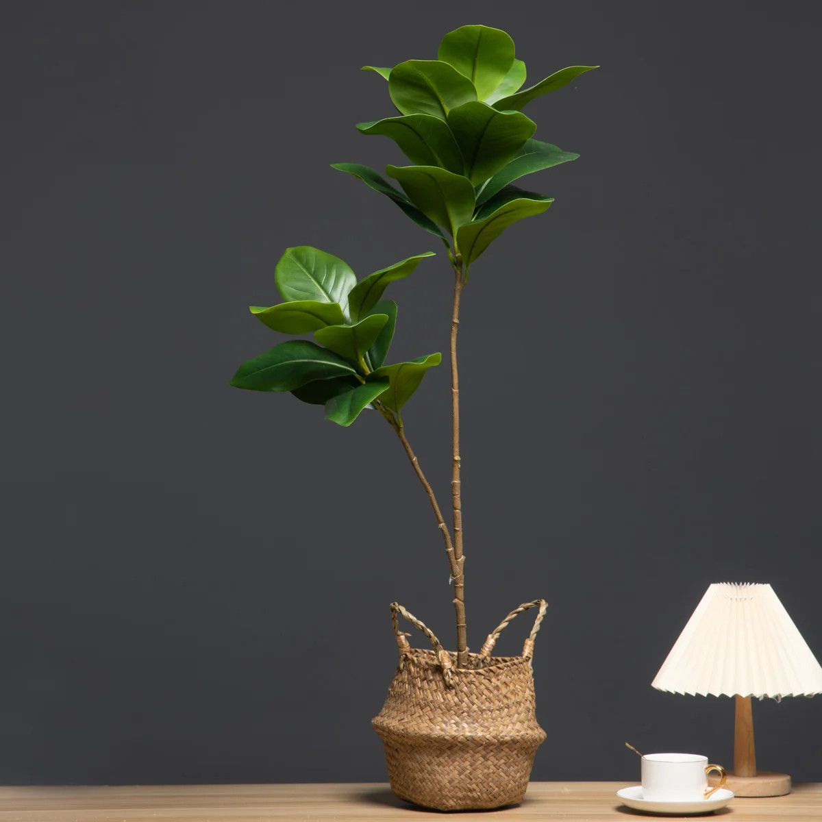 105cm 2 Forks Large Artificial Plants Fake Magnolia Tree Branch Plastic