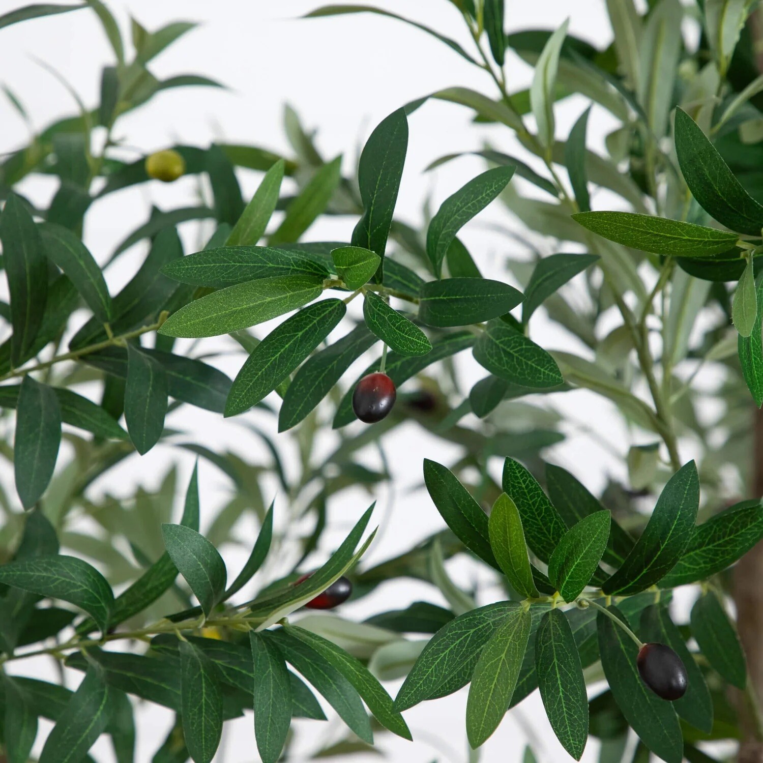 8’ Artificial Grand Olive Tree in White Decorative Planter. Retail $524